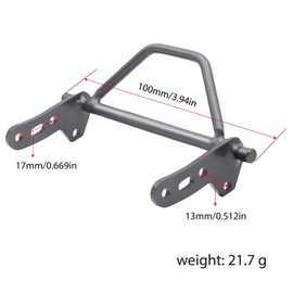 Ultra Hard Titanium Alloy 1/10 RC Crawler Bumper Front Bumper Hand Welding Bull Bar for Vanquish F10 Phoenix (front bumper B)