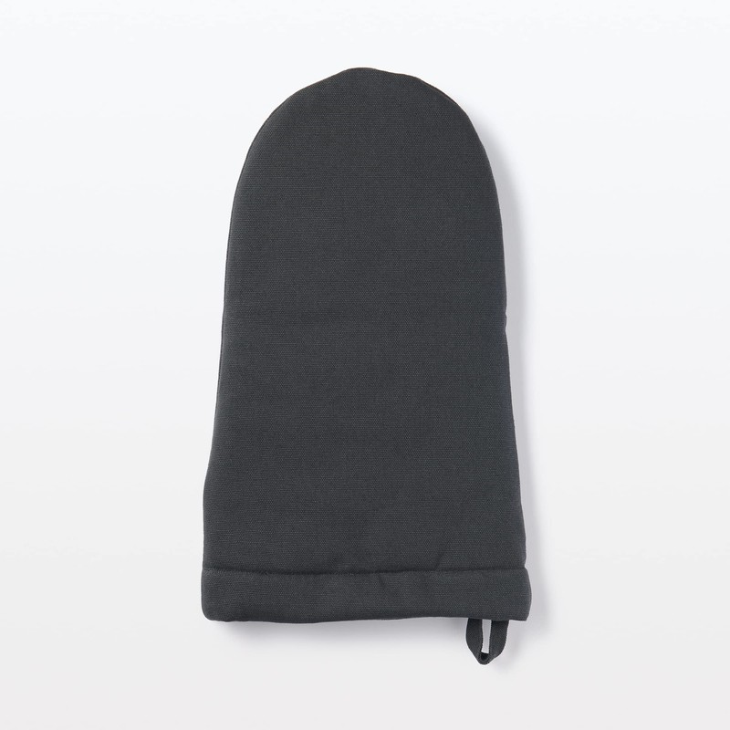 MUJI 12835844 Dark Gray Cotton Plain Weave Oven Mitt