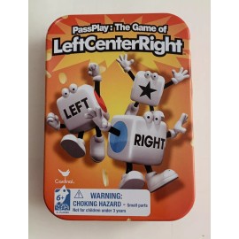 Cardinal PASS PLAY: THE GAME of LEFT CENTER RIGHT with Tin case