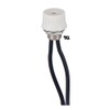 B&P Lamp® White On-Off Button Rotary Switch with 6" Leads