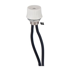 B&P Lamp® White On-Off Button Rotary Switch with 6" Leads