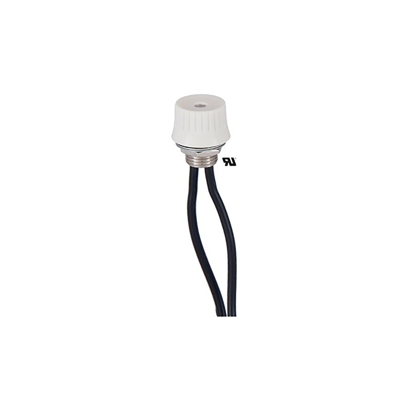 B&P Lamp® White On-Off Button Rotary Switch with 6" Leads
