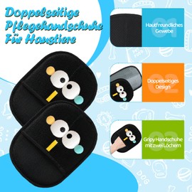 wlertcop Pack of 2 Pet Hair Remover Gloves, Static Pet Hair Removal Gloves for Cats and Dogs, Reusable, Pet Hair Remover Glove for Car Seat, Furniture, Carpet, Couch