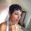 PangDongLai Pelucas Rizadas Estilo Pixie, Elegantes Y Sofisticadas, para Mujeres