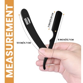 Utopia Care Professional Straight Razor for Men, Barber Straight Edge Razor Safety with 100 Pack Blades, Black