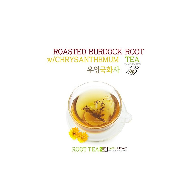 leafnflower Korean Herbal Tea / 15 Natural Roasted Burdock Roots