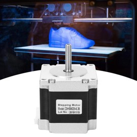 ASHATA Nema 23 Stepper Motor, Stepper Motor 3D Printer Accessories with 4 Pin Cable, for 3D printers/medical/textile/packaging machinery, etc.23HS5628 6.35mm/8mm(Shaft diameter 6.35mm)
