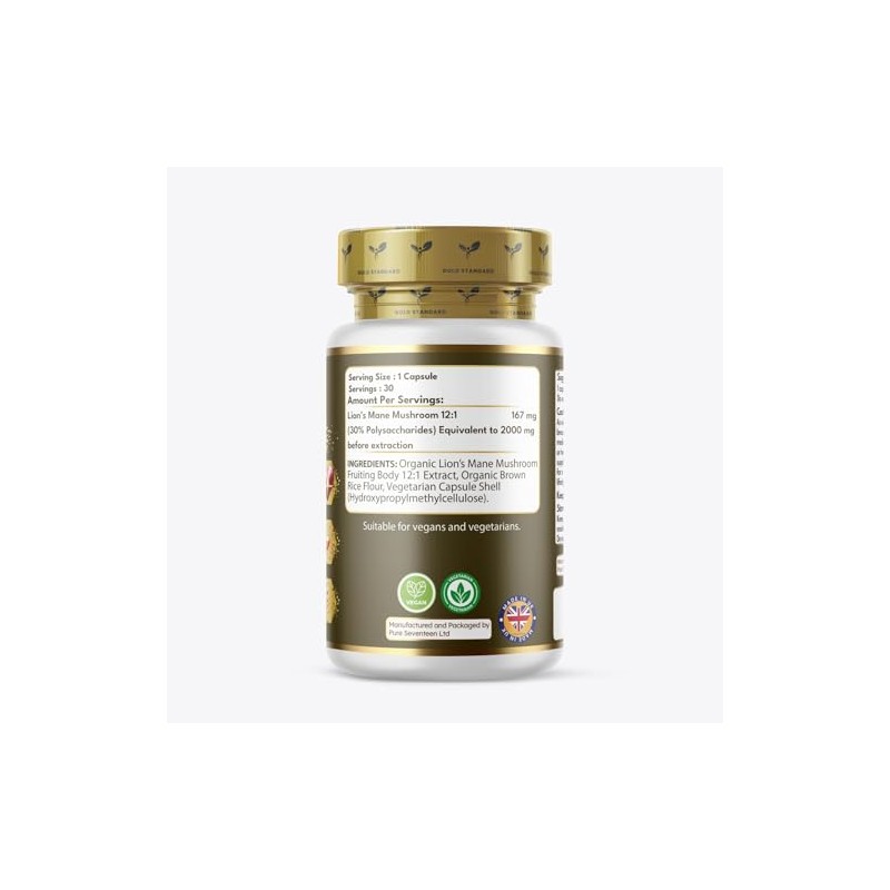 Lions Mane Supplement - 3000mg Lion's Mane Capsules High Strength