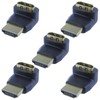 MaxLLTo 5 Pack Lot HDMI Right Angle Adapter M/F 270