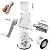 Handheld Rotary Cheese Grater Shredder- 3 Interchangeable Stainless Steel Drum