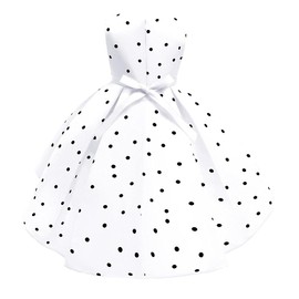 Lito Angels Dalmatians Costume White and Black Polka Dot Fancy Dress Up for Kids Girls Birthday Party Outfits Age 6-7 Years 287