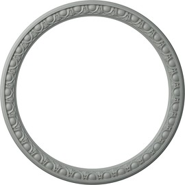 Ekena Millwork CRK23EG 23 OD x 19 ID x 2" W x 3/4" P Egg and Dart Ceiling Ring Kit, Primed White
