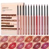 Pakivs 12 Colors Matte Lip Liner Pen Set,Long Lasting Fade