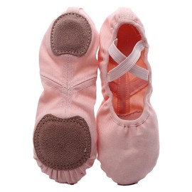 Phineein - Zapatos de ballet elásticos para niños y niños, Rosado, 3 Big Kid