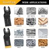 Trivd Frol 100PCS Oscillating Saw Blades, Professional Universal Titanium Multitool