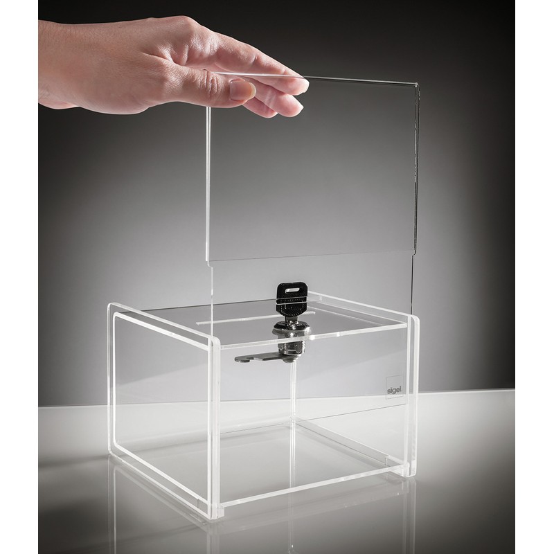 SIGEL VA151 Lockable Promotional Box / Suggestion Box, 15 x