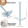 Yaocom 100 Pcs 1/4" x 4" Toggle Bolts Butterfly Screws