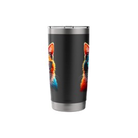 Cat Sunglasses Blue And Red Wool Cat Lover Gifts Stainless Steel Insulated Tumbler