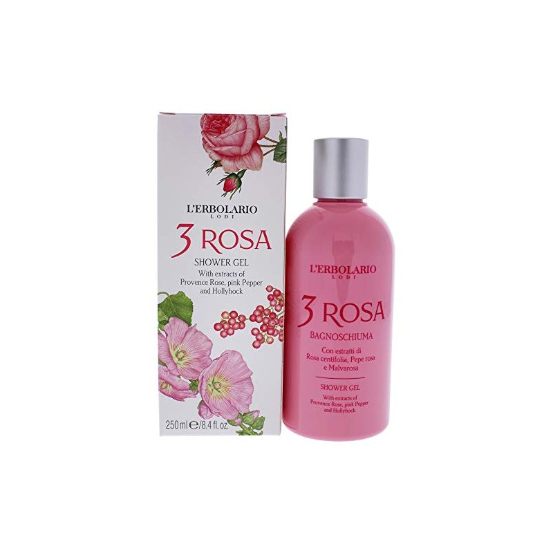 L'Erbolario 3 Pink Bath and Shower Gel 250 ml