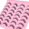Manga Lashes Clear Band Natural Lashes Wispy Asian 12mm 3D