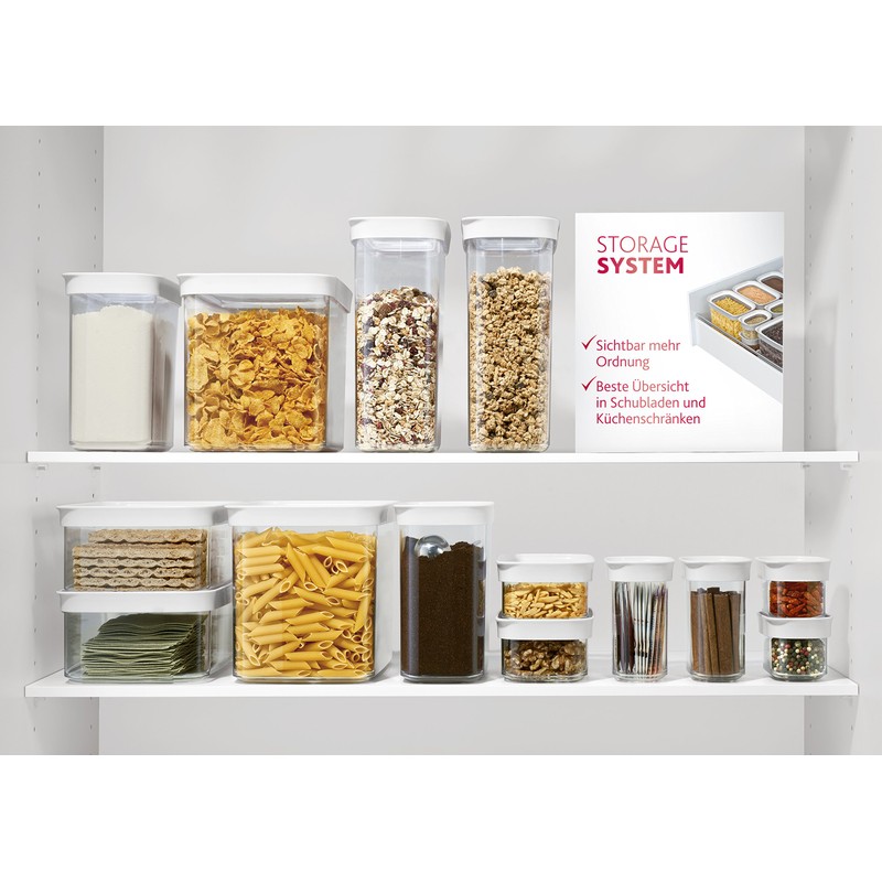 Emsa 513557 Optima rectangular dry goods storage container with lid,