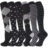 Compression Socks for Men Women 20-30 mmHg 6 Pairs Knee