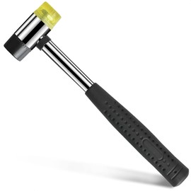 Small Rubber Mallet Hammer – 25 mm Lightweight Double-Sided Rubber and Plastic Head | Non-Slip Ergonomic Grip | Durable, Scratch-Free Tool for Jewelry Making & Repair, Christmas Craft, Furniture Setup
