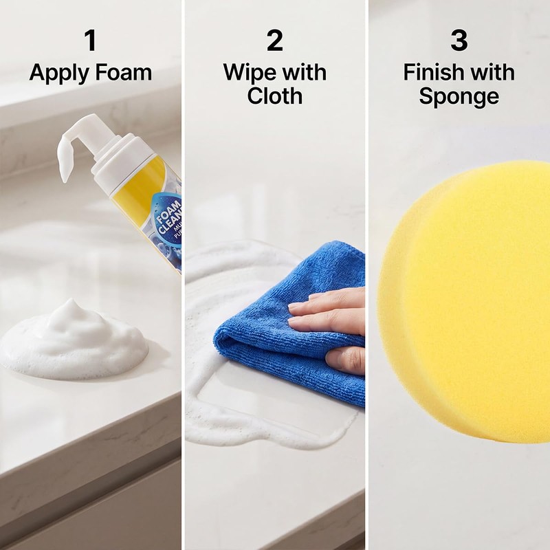 4-in-1 Multi-Enzyme Foam Cleaner, New Foam No-Rinse Cleaner, All-Purpose Deep
