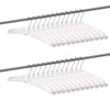 Jetec 24 Pieces Satin Padded Hangers with 360° Swiveling Hook