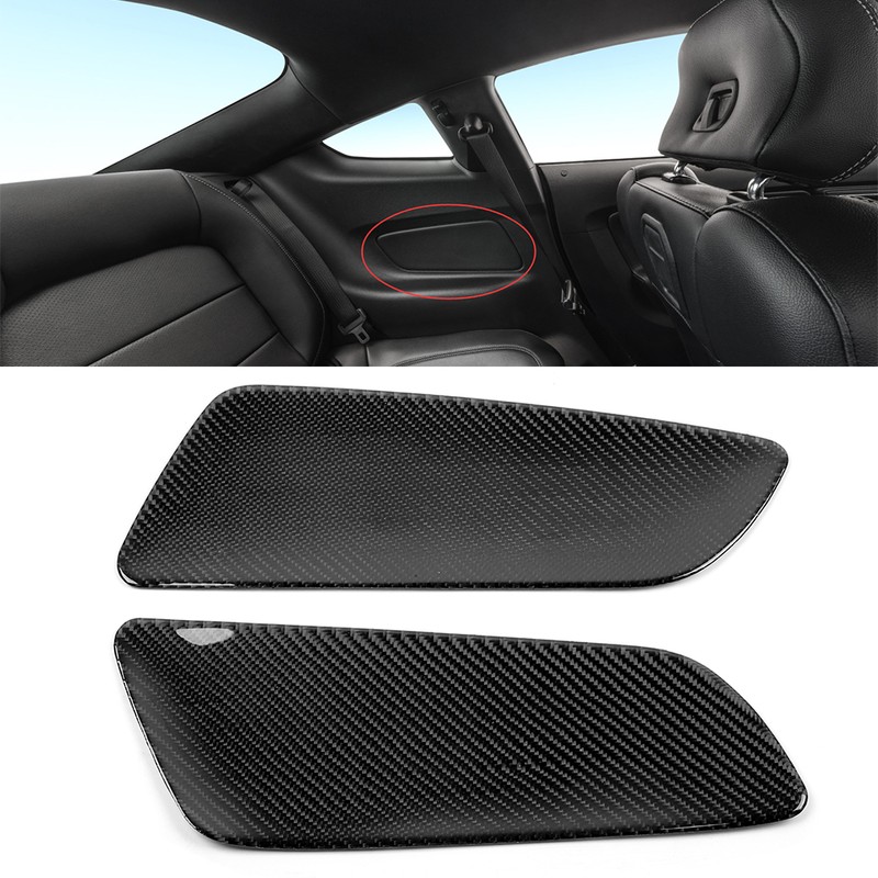 2Pcs Carbon Fiber Rear Car Door Panel Interior Decoration Fit