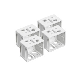 Mini Blind Profile Box Mounting Bracket - for 1"(25mm) Horizontal Faux Wood Blinds - Easy Install Replacement Parts - Pair (4 Pack)