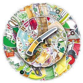 51 PCS Gardening Stickers,Waterproof Gardening Tools Stickers for Scrapbooking,Laptops,Phones,and Water Bottles,Garden Theme Stickers for Gardeners and Nature Enthusiasts