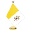 Vatican Desk Flag,12 inch Tall Small Vatican Indoor Banner,Tiny Printing