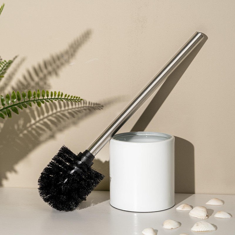 bremermann Toilet Brush Stainless Steel Painted Glass Insert Includes 3x