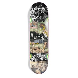 Opera Professional Complete Skateboard Stage Fright 9.0" x 32.1" with Ace Trucks, Triclops Wheels, ABEC 5 Bearings, Hardware, and Griptape - Ready to Assemble