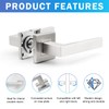 Probrico Passage Door Handles Satin Nickel Handles Lever On Square