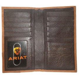 Custom Ariat Large Praying Cowboy Church Long Gator Print Leather Wallet