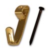 Electro Brassed Single Picture Hook with Pin - Small (Pack
