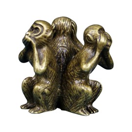 CORHAD Unique Monkey Decor Figurine Copper Adornment for Home and Office Stylish Table Ornament Housewarming for Living Room and Desk Decor