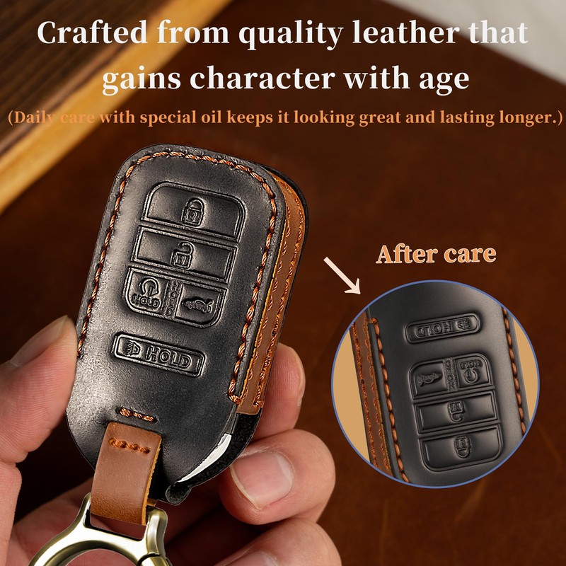 for GMC Leather Key Fob Cover Compatible with Acadia Terrain