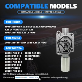 JADRANCI 28250-P4R-315 Transmission Shift Solenoid for Honda Civic CX DX EX GX LX 1996-2000 CRV 1997-2001 Acura Integra GS LS 2000-2001 Replace 28250-P4R-305 28250-P4R-003