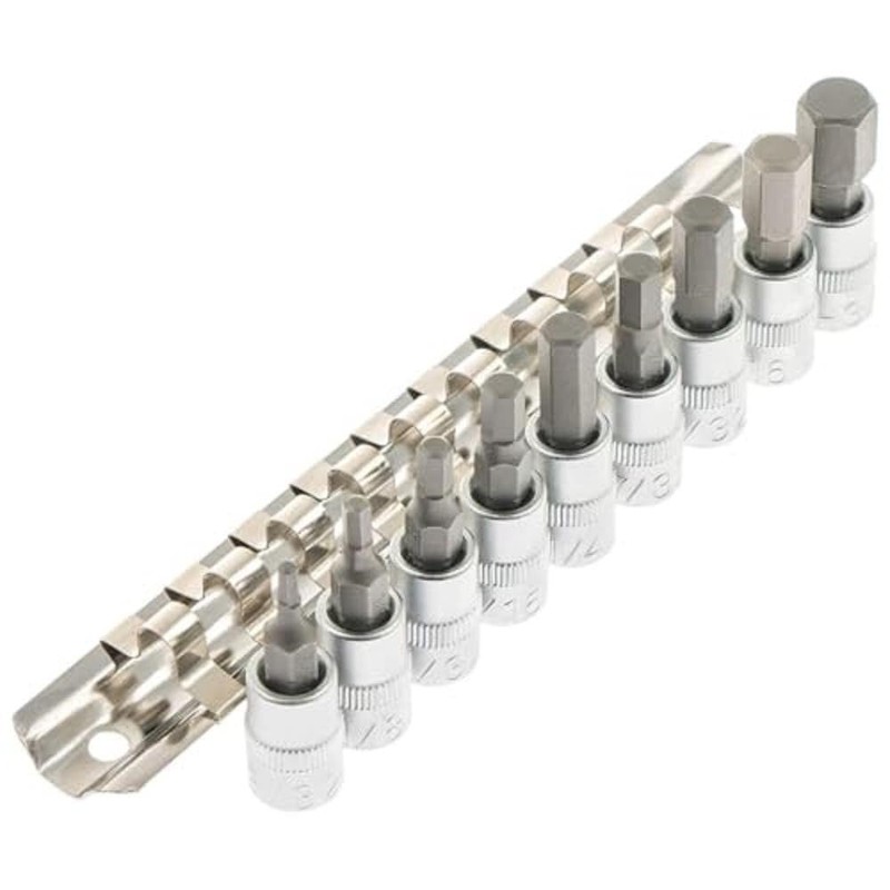 BGS 2166 Bit Insert Set, 6.3 mm (1/4"), Hex Socket,