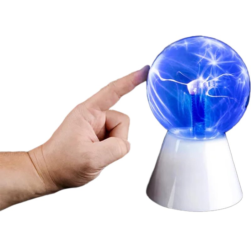 The Dreidel Company Interactive Plasma Ball, Nebula, Thunder Lightning, Plug-in