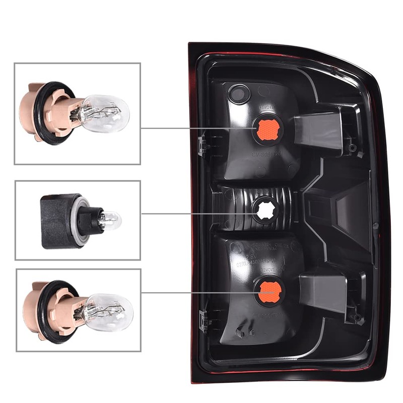 G-PLUS Smoke Lens Rear Tail Light Brake Lamp w/Wiring Harness