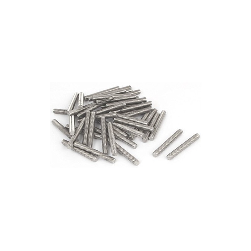 Sourcingmap M6 x 45mm Male Threaded 304 Stainless Steel Rod