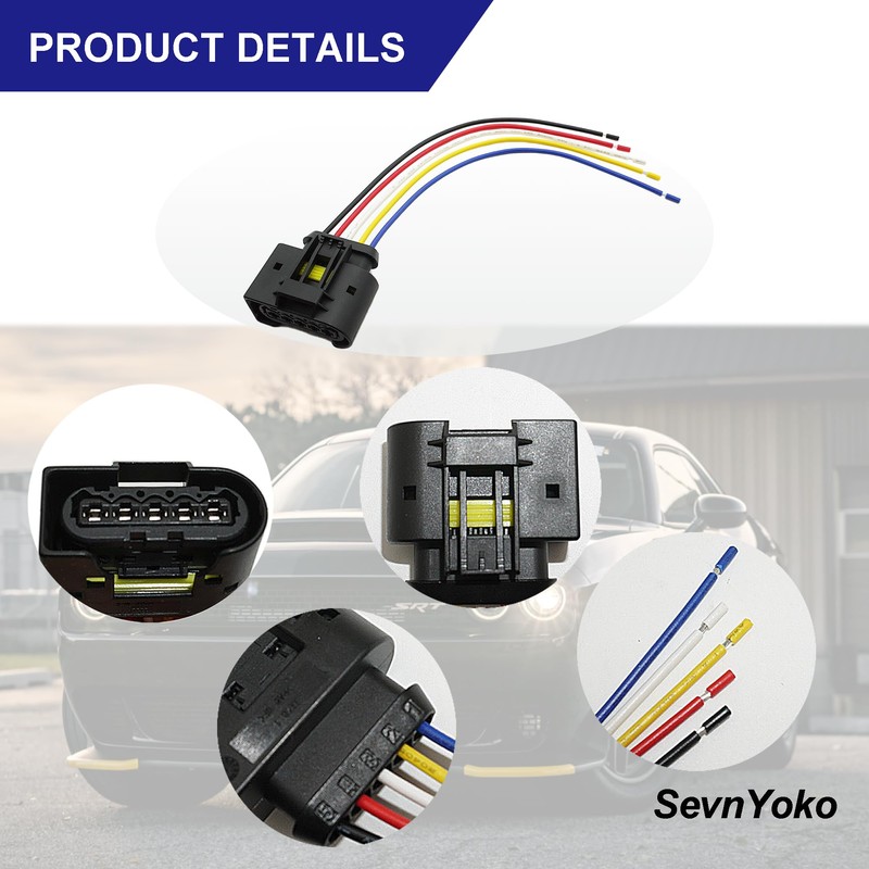 Fuel Pump Connector Plug Wiring Harness 5 Wire - Compatible