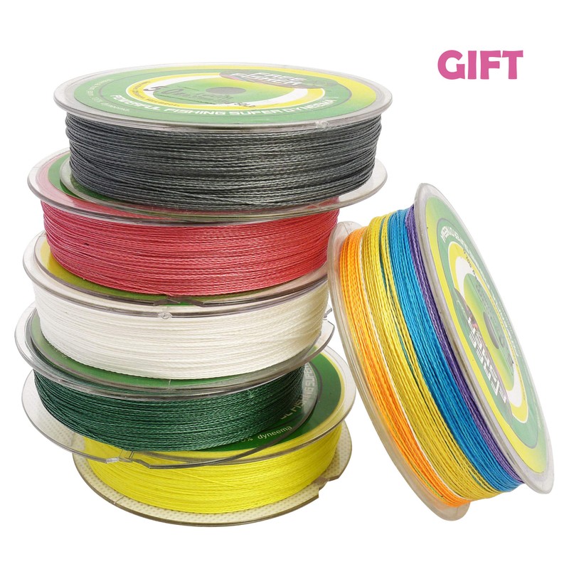 LSHEL Braided Fishing Line 8-fold 1000 m PE Super Strong