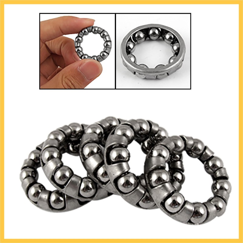 BULLSPANN 5pcs Rear Wheel 9 Ball Bearing Replacement Bicycle Silver