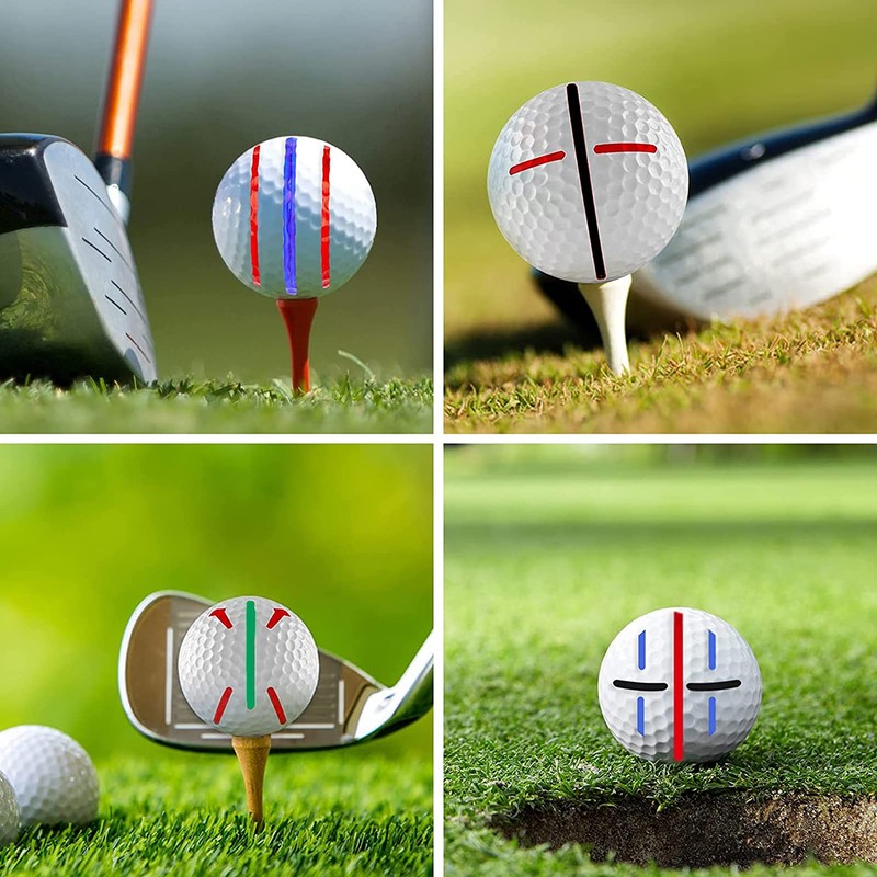 Geeorzo Golf Ball Line Drawing Marking Alignment Kits, 2 Pack