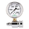 Watflow 2-1/2" Pressure Washer Pressure Gauge Kit, 3/8 Inch Quick